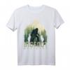 Sasquatch Yeti Figur Natur Doppelbelichtung Bigfoot T-Shirt – Perfekt für Natur- und Mythologie-Fans