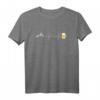 Berg Herzschlag Bierkrug T-Shirt für Wanderer, Bergsteiger & Bierliebhaber – Lustiges Design für Natur- und Alpenfans