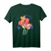 Flieder Schmetterling Liebe Design Blumen Tulpen T-Shirt für Frühling & Sommer – Perfekt für Naturliebhaber & Tierfreunde