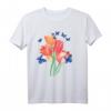 Flieder Schmetterling Liebe Design Blumen Tulpen T-Shirt für Frühling & Sommer – Perfekt für Naturliebhaber & Tierfreunde