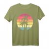 Design retrò Palm Tree Nature Lover T-Shirt - Regalo ecologico per ambientalisti, insegnanti e amanti della natura