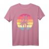 Design retrò Palm Tree Nature Lover T-Shirt - Regalo ecologico per ambientalisti, insegnanti e amanti della natura