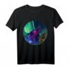 Northern Lights Aurora Borealis Alaska Nature Space Wolf T-Shirt – Perfektes Geschenk für Wolf- und Naturfans, Alaska Touristen & Weihnachtsgeschenke
