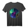 Northern Lights Aurora Borealis Alaska Nature Space Wolf T-Shirt – Perfektes Geschenk für Wolf- und Naturfans, Alaska Touristen & Weihnachtsgeschenke