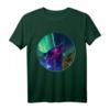Northern Lights Aurora Borealis Alaska Nature Space Wolf T-Shirt – Perfektes Geschenk für Wolf- und Naturfans, Alaska Touristen & Weihnachtsgeschenke