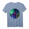 Northern Lights Aurora Borealis Alaska Nature Space Wolf T-Shirt – Perfektes Geschenk für Wolf- und Naturfans, Alaska Touristen & Weihnachtsgeschenke