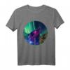 Northern Lights Aurora Borealis Alaska Nature Space Wolf T-Shirt – Perfektes Geschenk für Wolf- und Naturfans, Alaska Touristen & Weihnachtsgeschenke