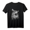Wolfsilhouette T-Shirt mit Wald- und Bergdesign – Surreale Wolf-Kunst für Natur- und Wildtierliebhaber