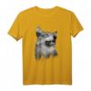Wolfsilhouette T-Shirt mit Wald- und Bergdesign – Surreale Wolf-Kunst für Natur- und Wildtierliebhaber