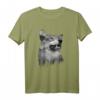 Wolfsilhouette T-Shirt mit Wald- und Bergdesign – Surreale Wolf-Kunst für Natur- und Wildtierliebhaber