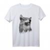 Wolfsilhouette T-Shirt mit Wald- und Bergdesign – Surreale Wolf-Kunst für Natur- und Wildtierliebhaber