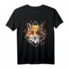 Wald Fuchs mit Blättern Natur T-Shirt – Handgemaltes Aquarelldesign, ideales Weihnachts- und Geburtstagsgeschenk für Natur- und Tierliebhaber