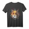 Wald Fuchs mit Blättern Natur T-Shirt – Handgemaltes Aquarelldesign, ideales Weihnachts- und Geburtstagsgeschenk für Natur- und Tierliebhaber