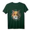 Wald Fuchs mit Blättern Natur T-Shirt – Handgemaltes Aquarelldesign, ideales Weihnachts- und Geburtstagsgeschenk für Natur- und Tierliebhaber