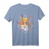 Wald Fuchs mit Blättern Natur T-Shirt – Handgemaltes Aquarelldesign, ideales Weihnachts- und Geburtstagsgeschenk für Natur- und Tierliebhaber