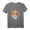 Wald Fuchs mit Blättern Natur T-Shirt – Handgemaltes Aquarelldesign, ideales Weihnachts- und Geburtstagsgeschenk für Natur- und Tierliebhaber
