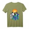 Wald Enzian Berge Wandern Klettern Sonnenuntergang Natur T-Shirt – Perfekt für Wanderer, Kletterer & Naturfreunde