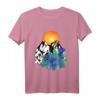Wald Enzian Berge Wandern Klettern Sonnenuntergang Natur T-Shirt – Perfekt für Wanderer, Kletterer & Naturfreunde