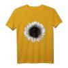 Schwarzes Sonnenblumen T-Shirt mit Naturmotiv - Klassisch geschnitten, langlebig & perfekt für Blumen- und Naturliebhaber