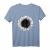 Schwarzes Sonnenblumen T-Shirt mit Naturmotiv - Klassisch geschnitten, langlebig & perfekt für Blumen- und Naturliebhaber