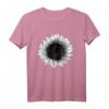 Schwarzes Sonnenblumen T-Shirt mit Naturmotiv - Klassisch geschnitten, langlebig & perfekt für Blumen- und Naturliebhaber