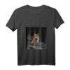 Damen Vaporwave Fuchs Aesthetic Fox Natur T-Shirt mit V-Ausschnitt – Perfekt für Festivals, Partys & Naturliebhaber