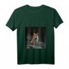 Damen Vaporwave Fuchs Aesthetic Fox Natur T-Shirt mit V-Ausschnitt – Perfekt für Festivals, Partys & Naturliebhaber