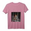 Damen Vaporwave Fuchs Aesthetic Fox Natur T-Shirt mit V-Ausschnitt – Perfekt für Festivals, Partys & Naturliebhaber