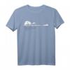 Minimalistisches Gitarre T-Shirt mit Natur- und Stadtmotiven – Schwarz Weiß Design für Musik- und Naturfans