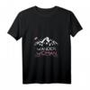 Damen Wander Woman Berg Mädel Outdoor Hobby Geschenk - Frauen Natur T-Shirt mit V-Ausschnitt für Bergsteigerinnen & Wanderliebhaberinnen