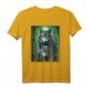 Wolf Wölfe im dunklen Wald Nacht mit Mond Fantasy Natur T-Shirt – Tier- und Naturdesign für Wolf Liebhaber