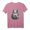 Wolfsilhouette T-Shirt mit Doppelbelichtung – Surreale Wald- und Bergdesigns für Tier- und Naturliebhaber