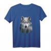 Wolfsilhouette T-Shirt mit Doppelbelichtung – Surreale Wald- und Bergdesigns für Tier- und Naturliebhaber
