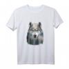 Wolfsilhouette T-Shirt mit Doppelbelichtung – Surreale Wald- und Bergdesigns für Tier- und Naturliebhaber