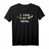 I Love Nepal - Urlaub Reisen T-Shirt für Reiseliebhaber & Kulturenthusiasten, ideales Geschenk für Nepal-Fans