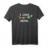 I Love Nepal - Urlaub Reisen T-Shirt für Reiseliebhaber & Kulturenthusiasten, ideales Geschenk für Nepal-Fans