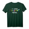 I Love Nepal - Urlaub Reisen T-Shirt für Reiseliebhaber & Kulturenthusiasten, ideales Geschenk für Nepal-Fans