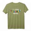 I Love Nepal - Urlaub Reisen T-Shirt für Reiseliebhaber & Kulturenthusiasten, ideales Geschenk für Nepal-Fans