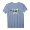 I Love Nepal - Urlaub Reisen T-Shirt für Reiseliebhaber & Kulturenthusiasten, ideales Geschenk für Nepal-Fans
