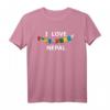 I Love Nepal - Urlaub Reisen T-Shirt für Reiseliebhaber & Kulturenthusiasten, ideales Geschenk für Nepal-Fans