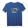 I Love Nepal - Urlaub Reisen T-Shirt für Reiseliebhaber & Kulturenthusiasten, ideales Geschenk für Nepal-Fans