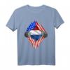 Super Dutch Heritage Niederlande Roots USA-Flagge T-Shirt – Stolz auf niederländische Wurzeln, ideales Geschenk für Niederlande-Liebhaber und Einwanderer