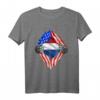 Super Dutch Heritage Niederlande Roots USA-Flagge T-Shirt – Stolz auf niederländische Wurzeln, ideales Geschenk für Niederlande-Liebhaber und Einwanderer
