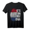 Holland Oranje Team Heimat Herz Wurzeln Fingerabdruck DNA T-Shirt – Perfektes Fanartikel Geschenk für Niederlande Fans zu Geburtstag & Weihnachten