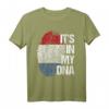 Holland Oranje Team Heimat Herz Wurzeln Fingerabdruck DNA T-Shirt – Perfektes Fanartikel Geschenk für Niederlande Fans zu Geburtstag & Weihnachten