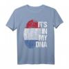 Holland Oranje Team Heimat Herz Wurzeln Fingerabdruck DNA T-Shirt – Perfektes Fanartikel Geschenk für Niederlande Fans zu Geburtstag & Weihnachten