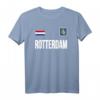 Rotterdam Niederländische Flagge T-Shirt - Klassisch geschnitten, doppelgenähter Saum, perfekt für Reisen & Niederlande-Fans