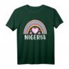 Nigeria Afrika Regenbogenherz T-Shirt für Frauen – Retro 80er Jahre Design, süße Herzen & Cottagecore Stil