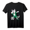 Husky Dabbing Nigeria Fußball Jersey 2019 - Lustiges Fußball T-Shirt für Fans, Spieler & Trainer, Perfektes Geschenk für Meisterschaftsturnier & Feiertage
