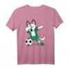 Husky Dabbing Nigeria Fußball Jersey 2019 - Lustiges Fußball T-Shirt für Fans, Spieler & Trainer, Perfektes Geschenk für Meisterschaftsturnier & Feiertage